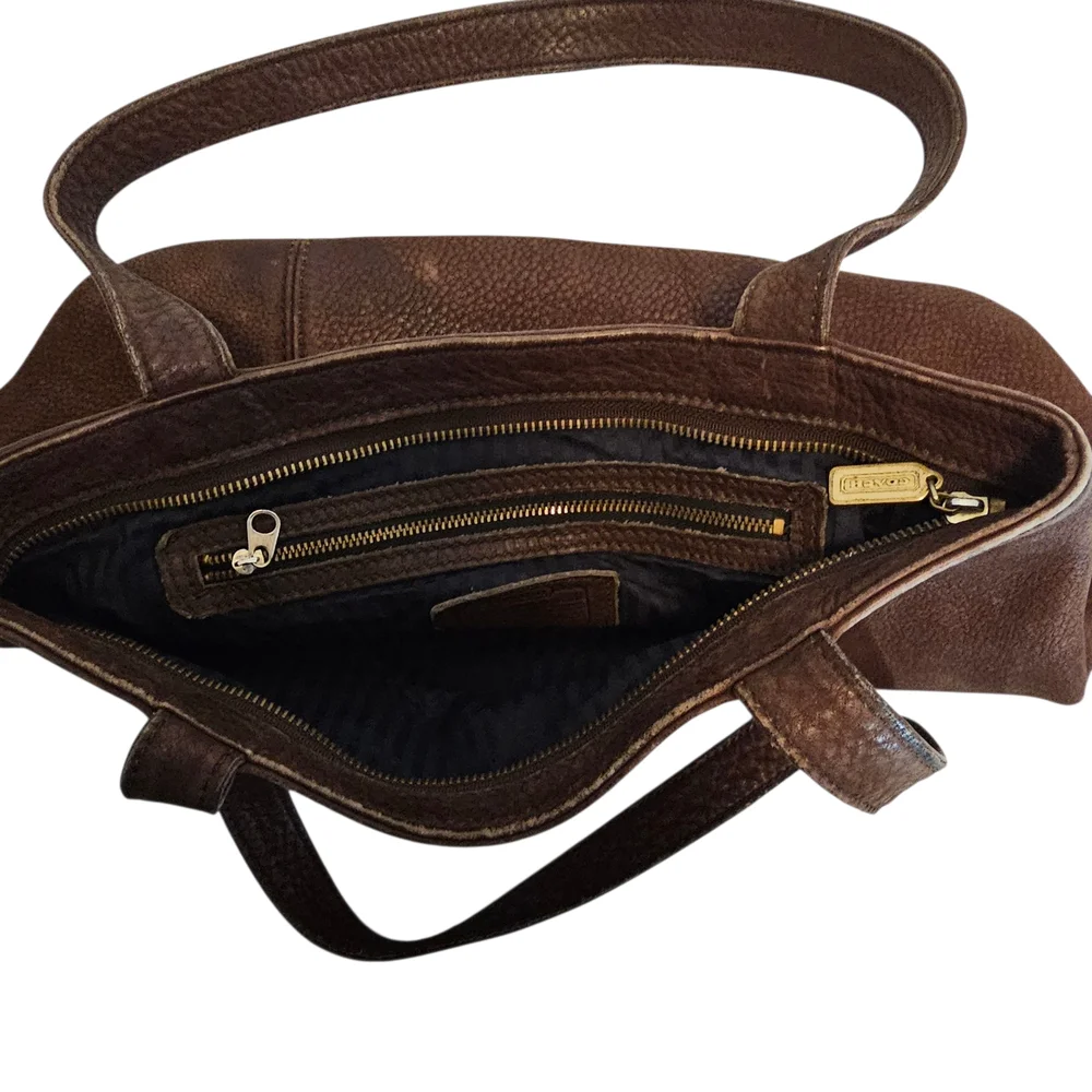 Vintage Coach Bag F5B-4942 Sonoma Tote Nubuck Leather Bag Brown - Picture 8 of 12